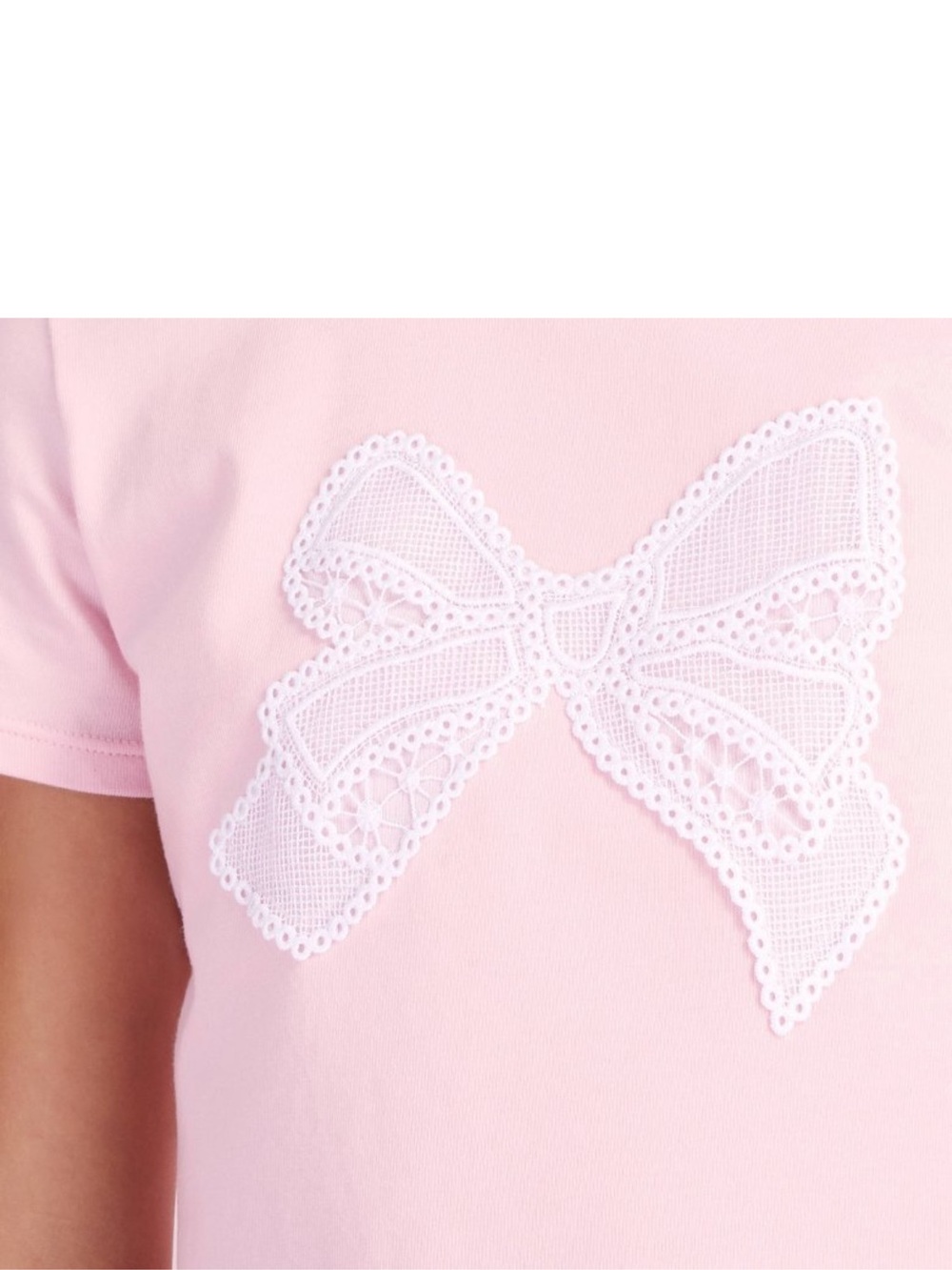Maeve Bow Appliqué T-Shirt from LoveShackFancy x Target (pink, girl XL)
